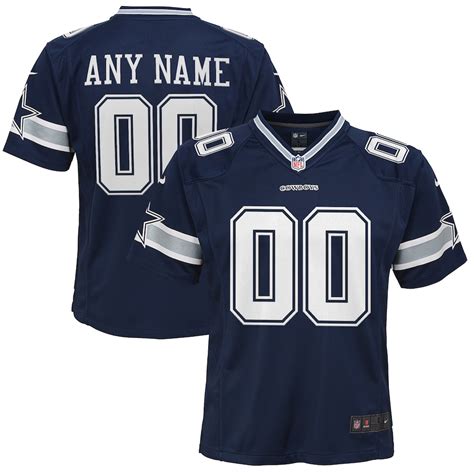 dallas cowboys youth custom nike game replica jersey